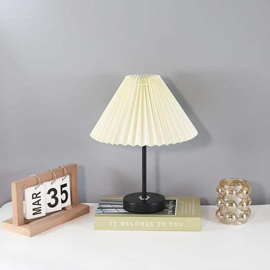 Pleated Fabric Shade Table Lamp 1