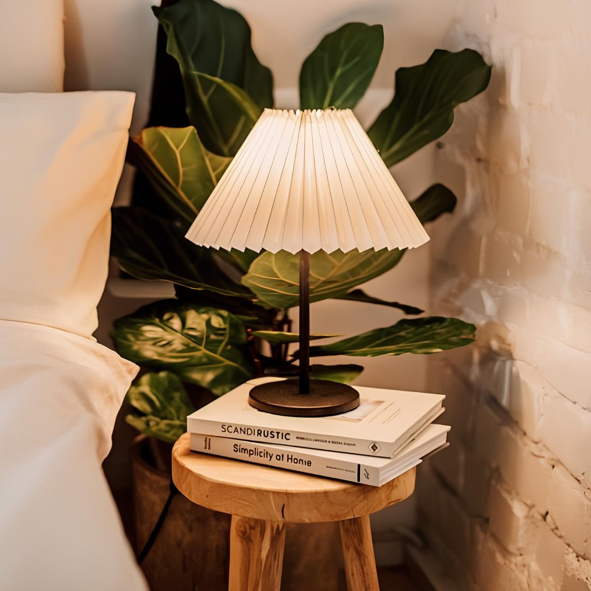 Pleated Fabric Shade Table Lamp 4