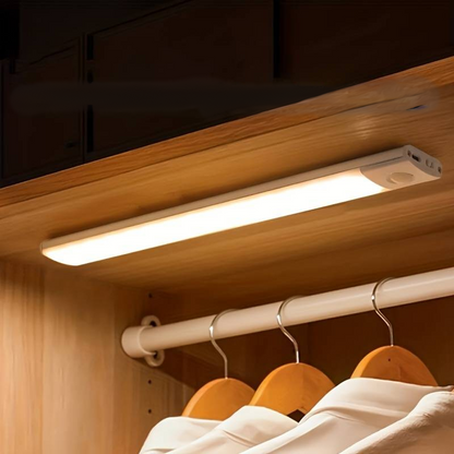 Under Cabinet Lights, Motion Sensor Light Indoor, Rechargeable LED Light Bar for Closet and Stairs