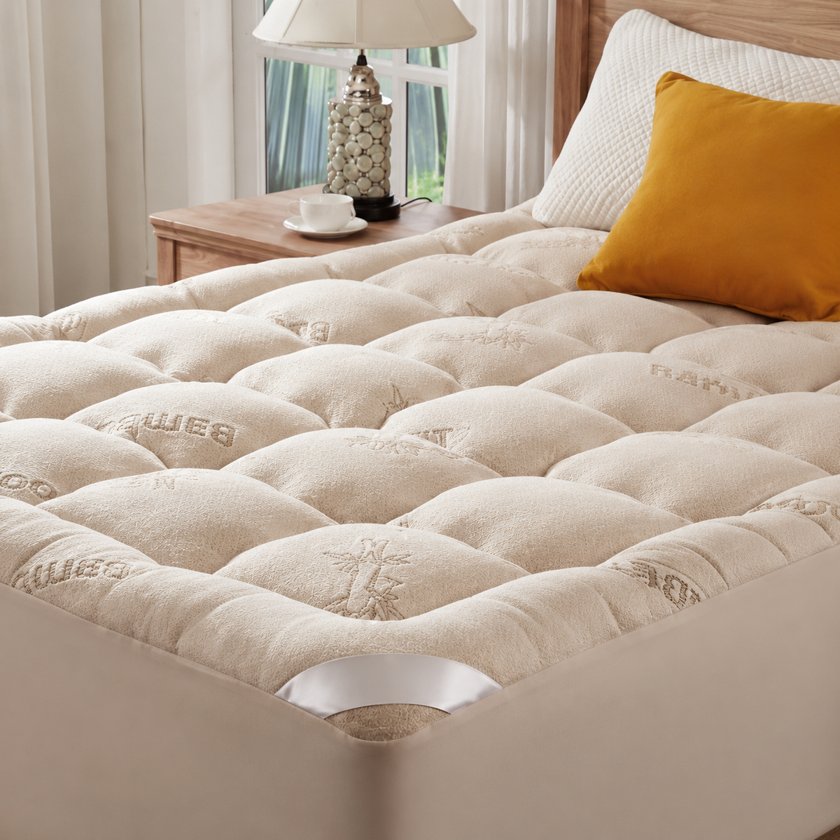 Bamboo Mattress Toppers, Ultra Soft Non Toxic Queen Bed Topper – image 8