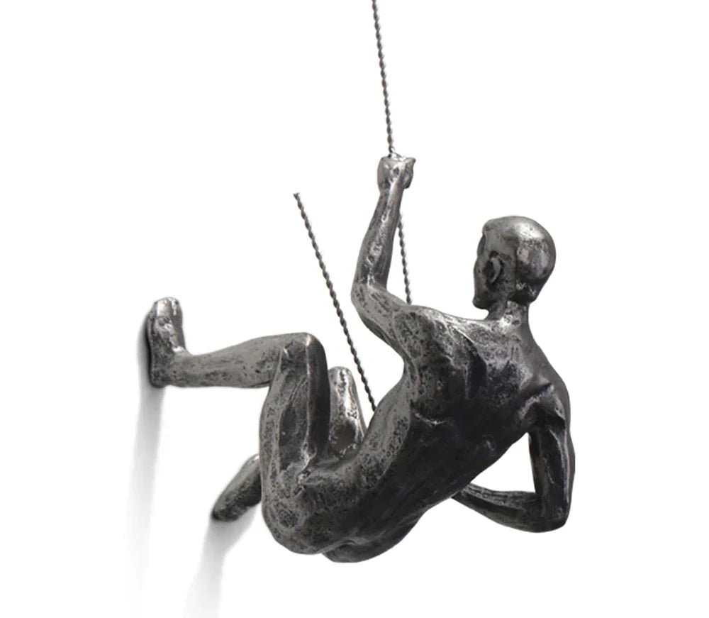 Climber Wall Art, Wall Sculpture in Resin and Iron, Modern Wall Decor, Home Decor and Office Decor