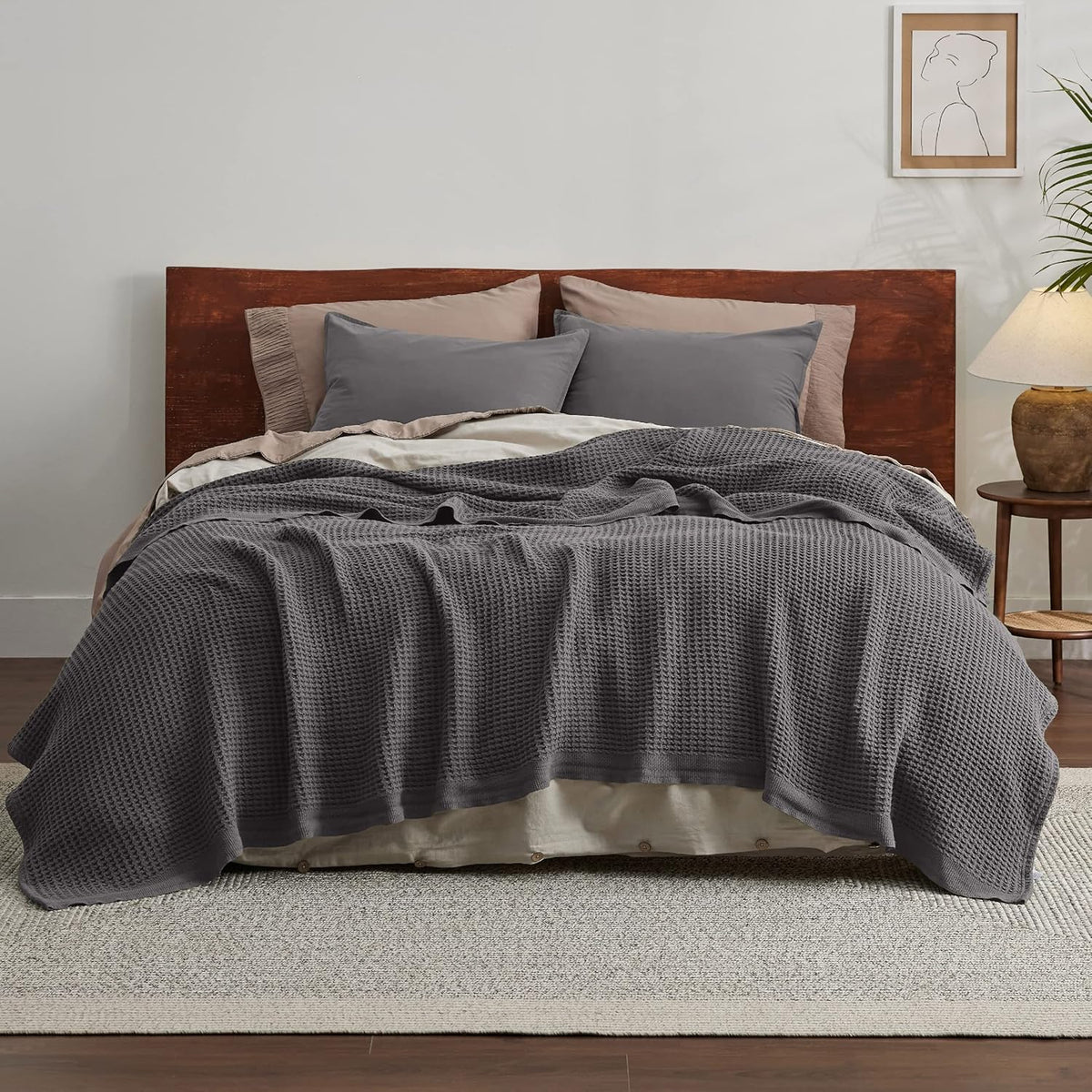 Cotton Throw Blanket, Lightweight Queen Size Blanket – image 34