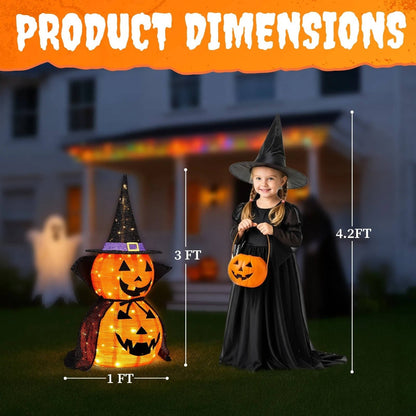 Halloween Pumpkins 3 ft, Giant Pumpkin Halloween Decorations Outdoor – image 8