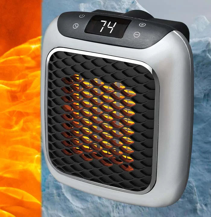 Space Heater for Indoor Use with Overheat Protection, Small Electric Heater for Office, Portable Heater with Timer