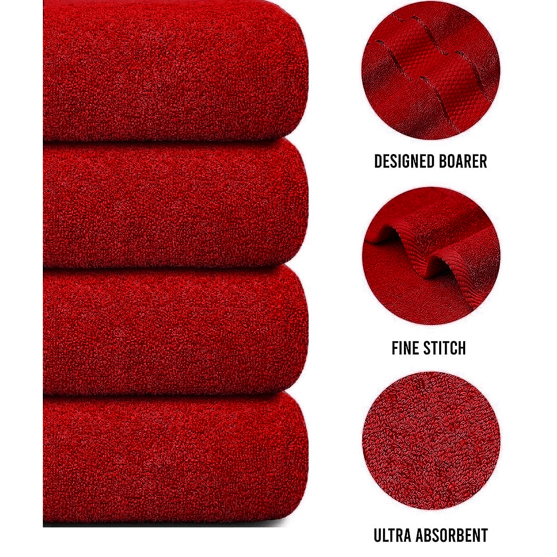 Oversized Bath Towels Set of 4, Large Bathroom Towels for Bath and Shower – image 4
