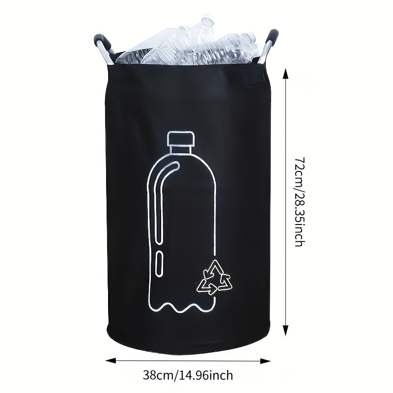 Large Recycling Bin, Collapsible Kitchen Trash Can with Carrying Handle – image 4