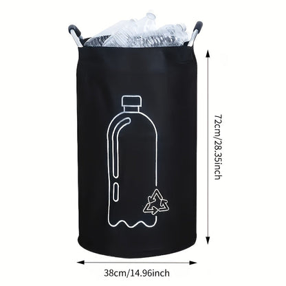 Large Recycling Bin, Collapsible Kitchen Trash Can with Carrying Handle – image 4