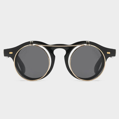 Round Sunglasses, UV400 Sunglasses with Flip Up Double Lens – image 12