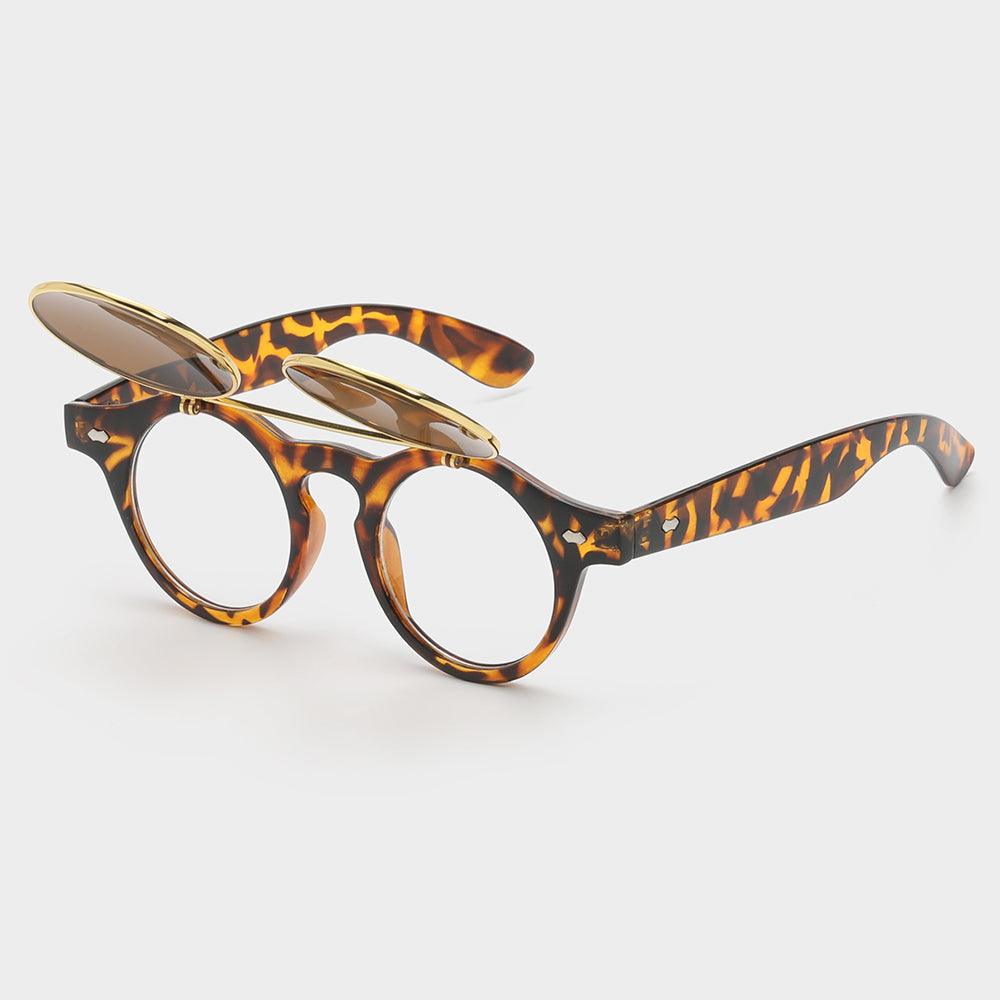 Round Sunglasses, UV400 Sunglasses with Flip Up Double Lens – image 4