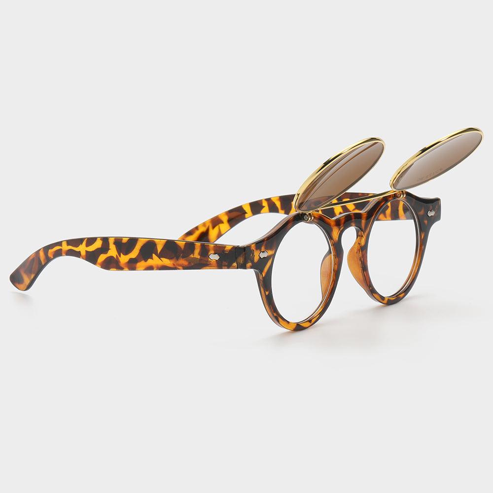 Round Sunglasses, Flip Up Shades with Clear and Tinted Lenses – image 5