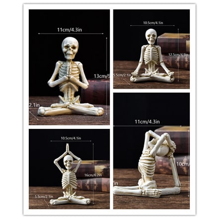 Halloween Skeleton Figurine in Yoga Pose, Halloween Decorations – image 10