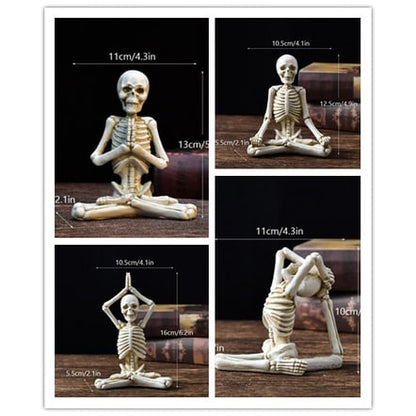 Halloween Skeleton Figurine in Yoga Pose, Halloween Decorations – image 10
