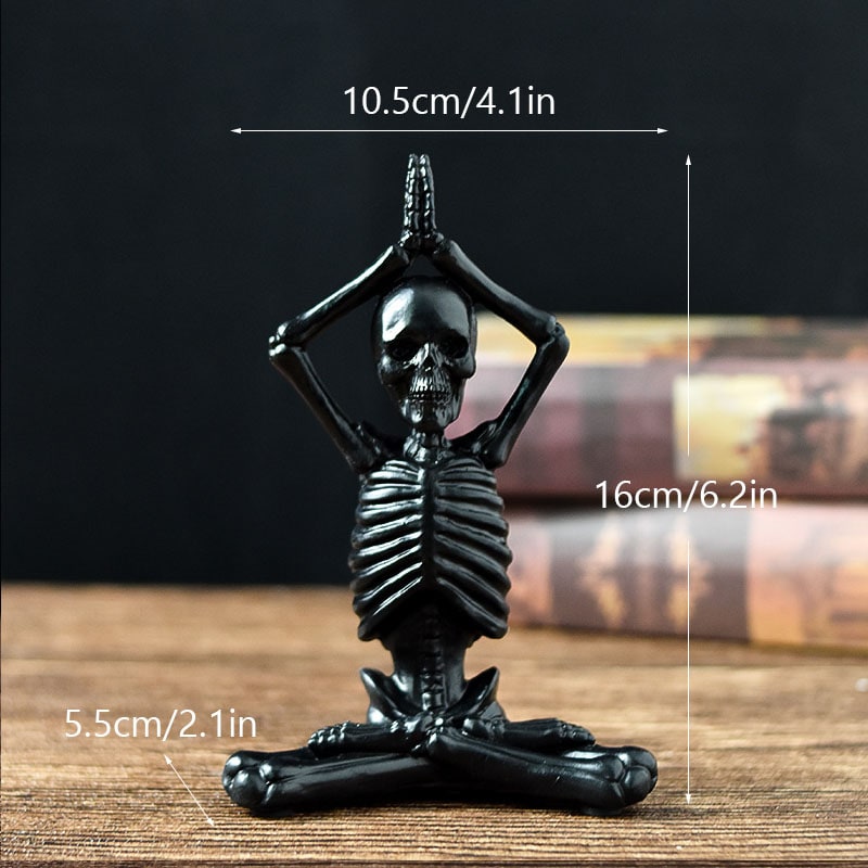 Halloween Skeleton Figurine in Yoga Pose – image 11