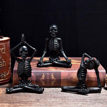 Halloween Skeleton Figurine in Yoga Pose, Desk Decor and Shelf Decor – image 13
