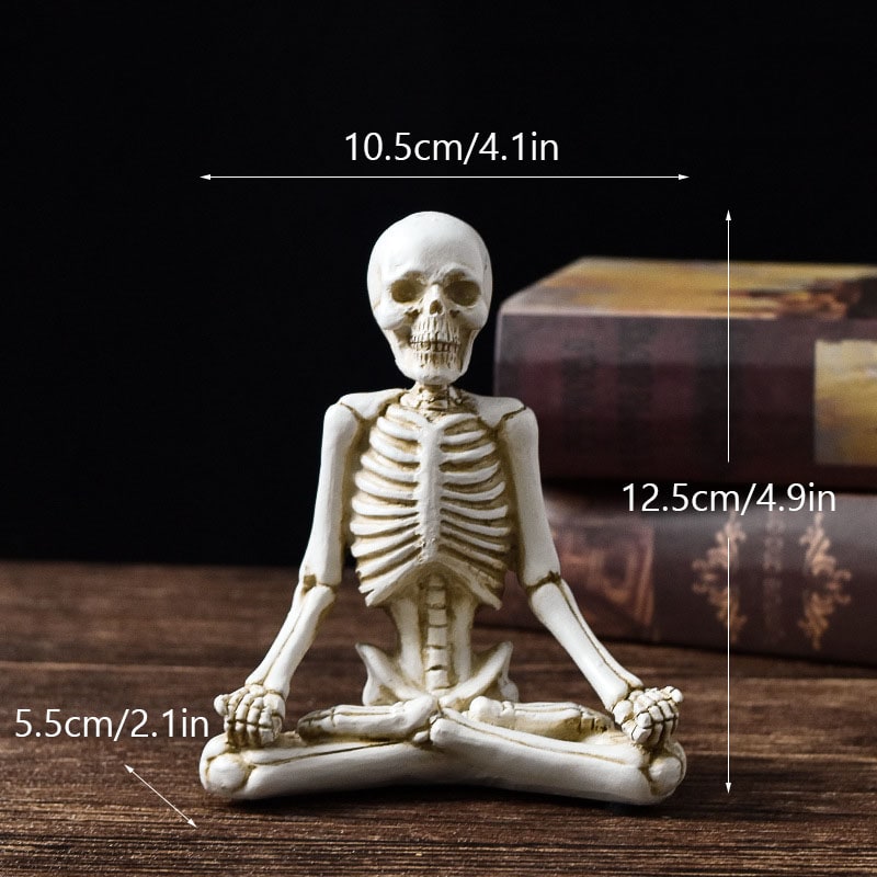 Halloween Skeleton Figurine in Yoga Pose, Halloween Decorations – image 14
