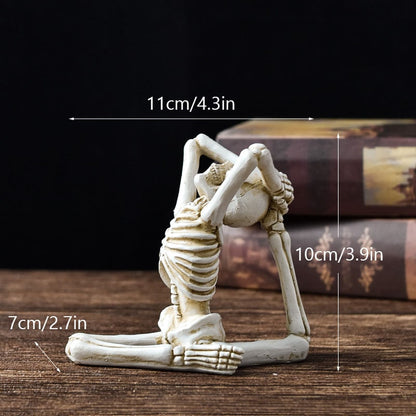 Halloween Skeleton Figurine in Yoga Pose, Desk Decor and Shelf Decor – image 17