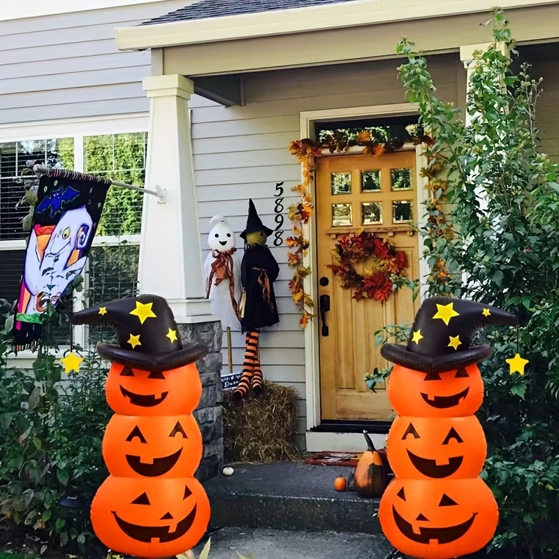 Inflatable Halloween Decorations, Halloween Inflatables with Water Base for Garden, Pumpkin Halloween Decor Outdoor