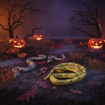Inflatable Fake Snake Halloween Decoration with Scale Print, Halloween Inflatable
