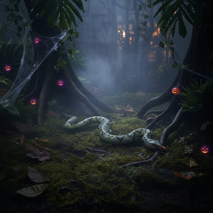Inflatable Fake Snake Halloween Decoration with Scale Print – image 4