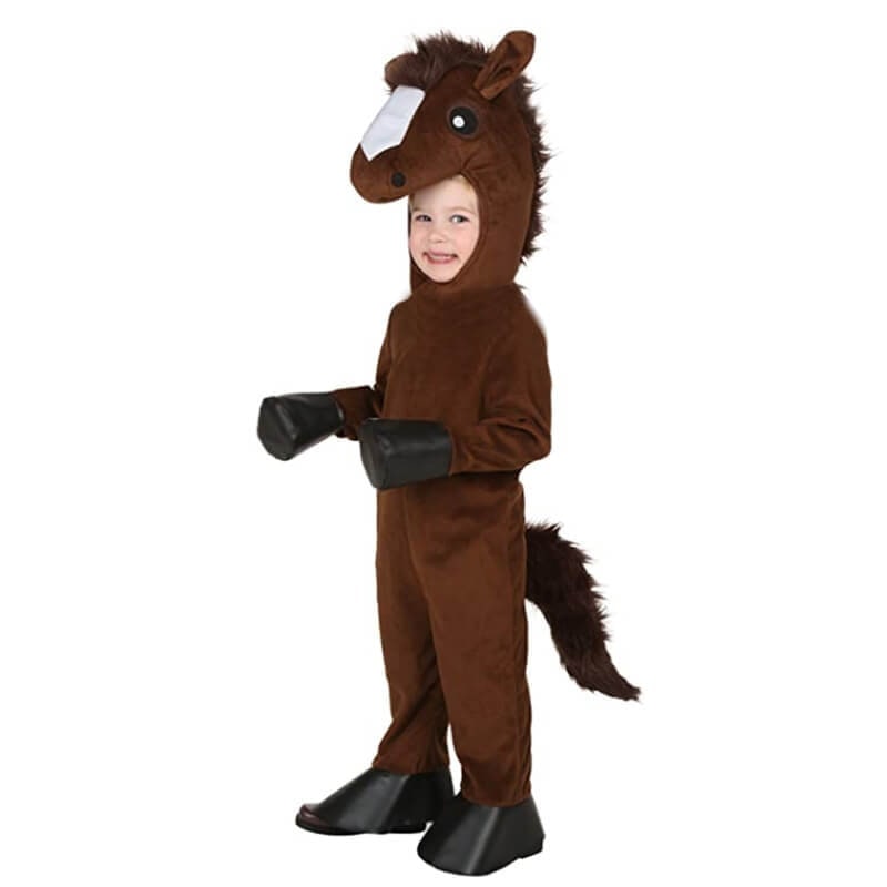 Kids Halloween Costumes, Plush Animal Costume with Hood and Tail, Halloween Animal Dress Up Costume for Boys and Girls