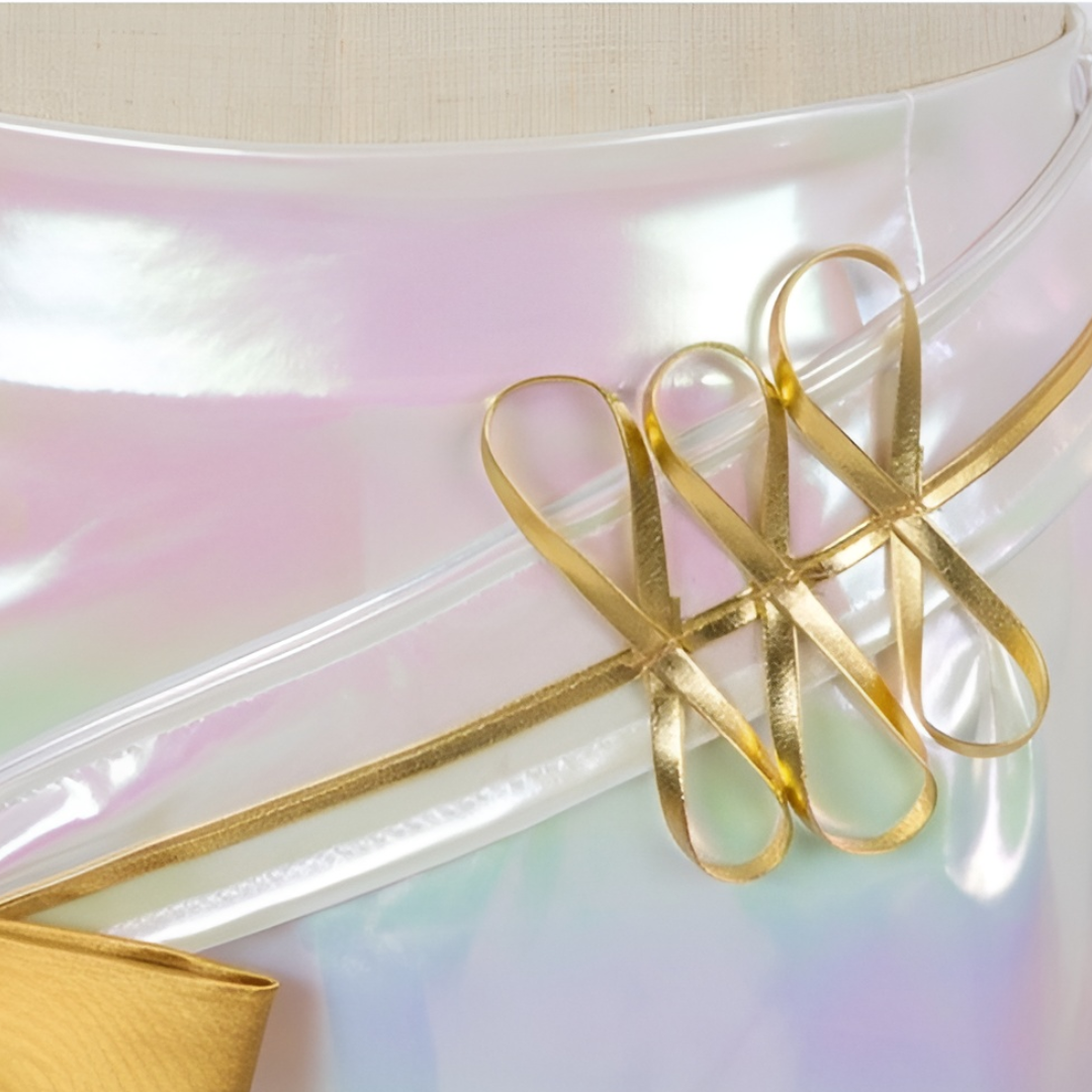 Halloween Costumes, Kpop Costume with Holographic Crop Top and Mini Skirt – image 6