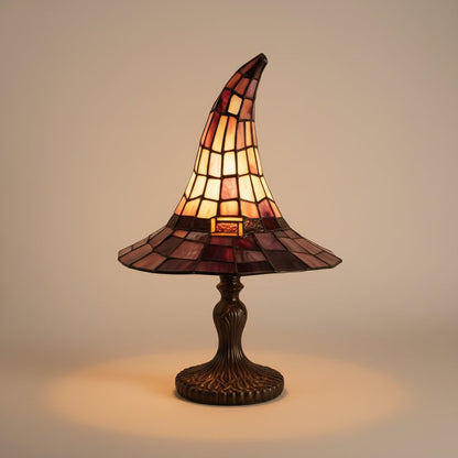Tiffany Lamp, Witch Hat Stained Glass Table Lamp