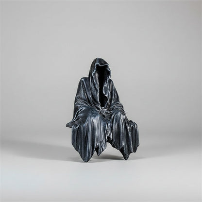 Grim Reaper Figurine, Gothic Halloween Decoration Statue for Indoor and Outdoor