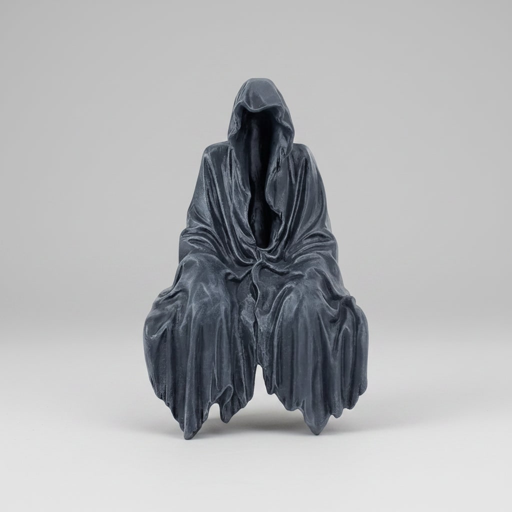 Grim Reaper Figurine, Gothic Halloween Decoration Statue for Indoor and Outdoor – image 4