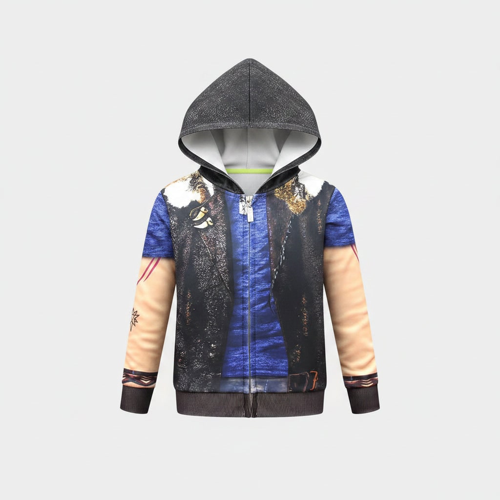 Rock Star Halloween Outfit with Tattoo Sleeves, Kids Halloween Costumes
