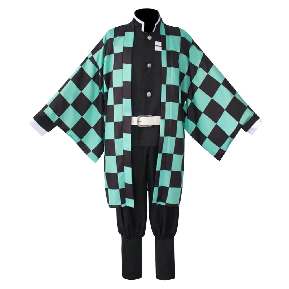 Kids Halloween Costumes, Anime Cosplay Costume with Haori Cloak and Obi Belt – image 8