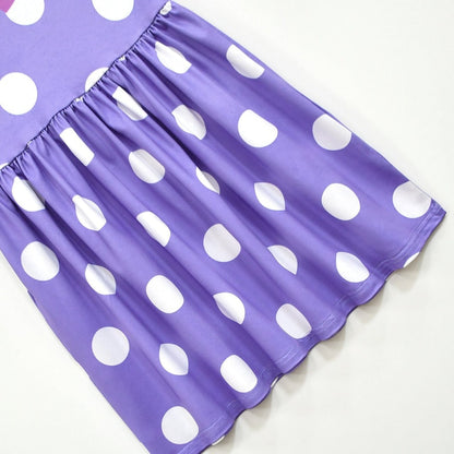 Kids Halloween Costumes for Girls, Polka Dot Dress with Blue Wig and Hair Clips, Carnival Costume – image 6