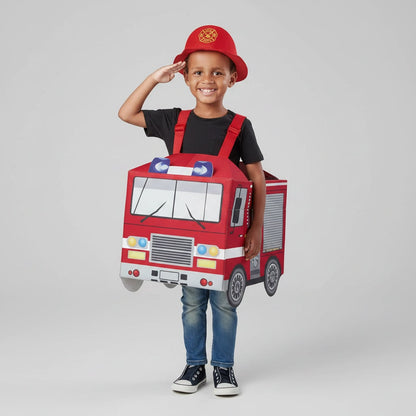Kids Halloween Costumes, Firefighter Costume with Jacket and Firefighter Hat