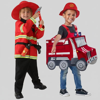 Kids Halloween Costumes, Fireman Costume for Boys and Girls – image 5