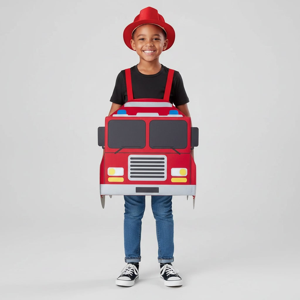 Fireman Costume for Boys and Girls, Kids Halloween Costumes – image 6