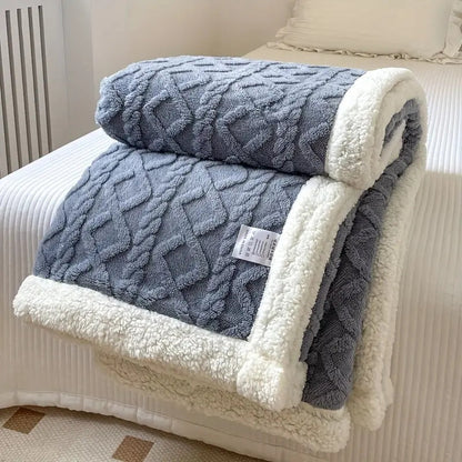 Soft Throw Blanket Reversible, Cozy Blanket for Bed – image 4