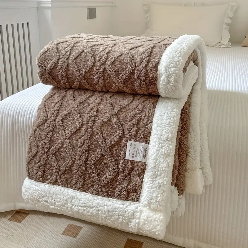 Soft Throw Blanket Reversible, Fluffy Couch Blanket – image 5