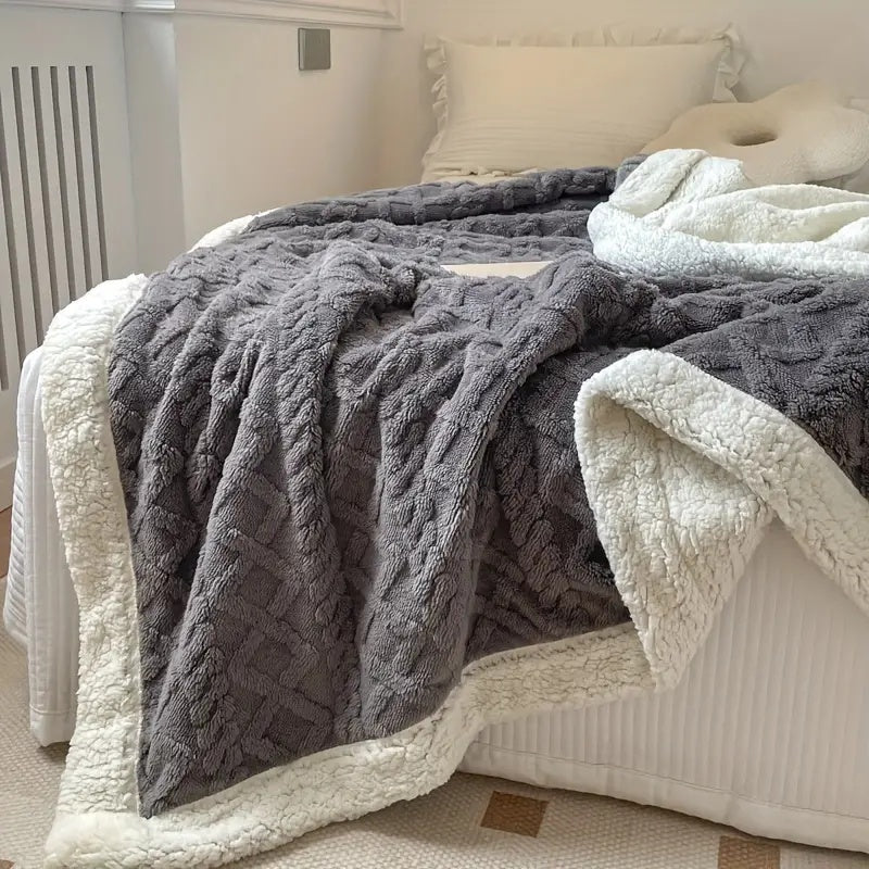 Soft Throw Blanket Reversible, Cozy Blanket for Bed