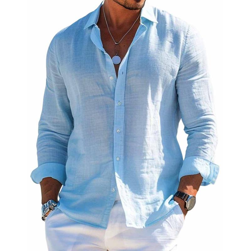 Long Sleeve Shirt for Men, Mens Casual Shirt Loose Fit