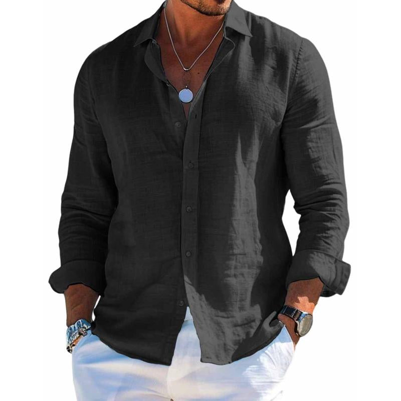 Long Sleeve Shirt for Men, Mens Casual Shirt Loose Fit – image 4