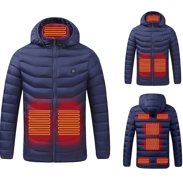 Heated Jacket with Hood, Quilted Winter Jacket with Electric Heating – image 10