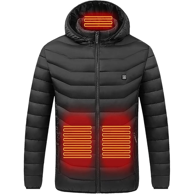 Heated Jacket with Hood, Waterproof Winter Coat for Men and Women