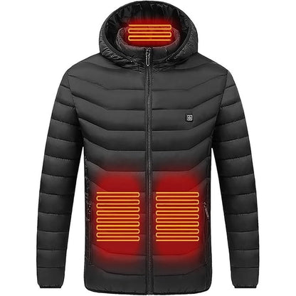 Heated Jacket with Hood, Waterproof Winter Coat for Men and Women
