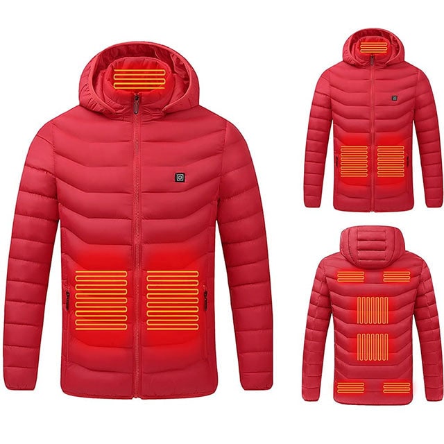 Heated Jacket with Hood, Waterproof Winter Coat for Men and Women – image 9