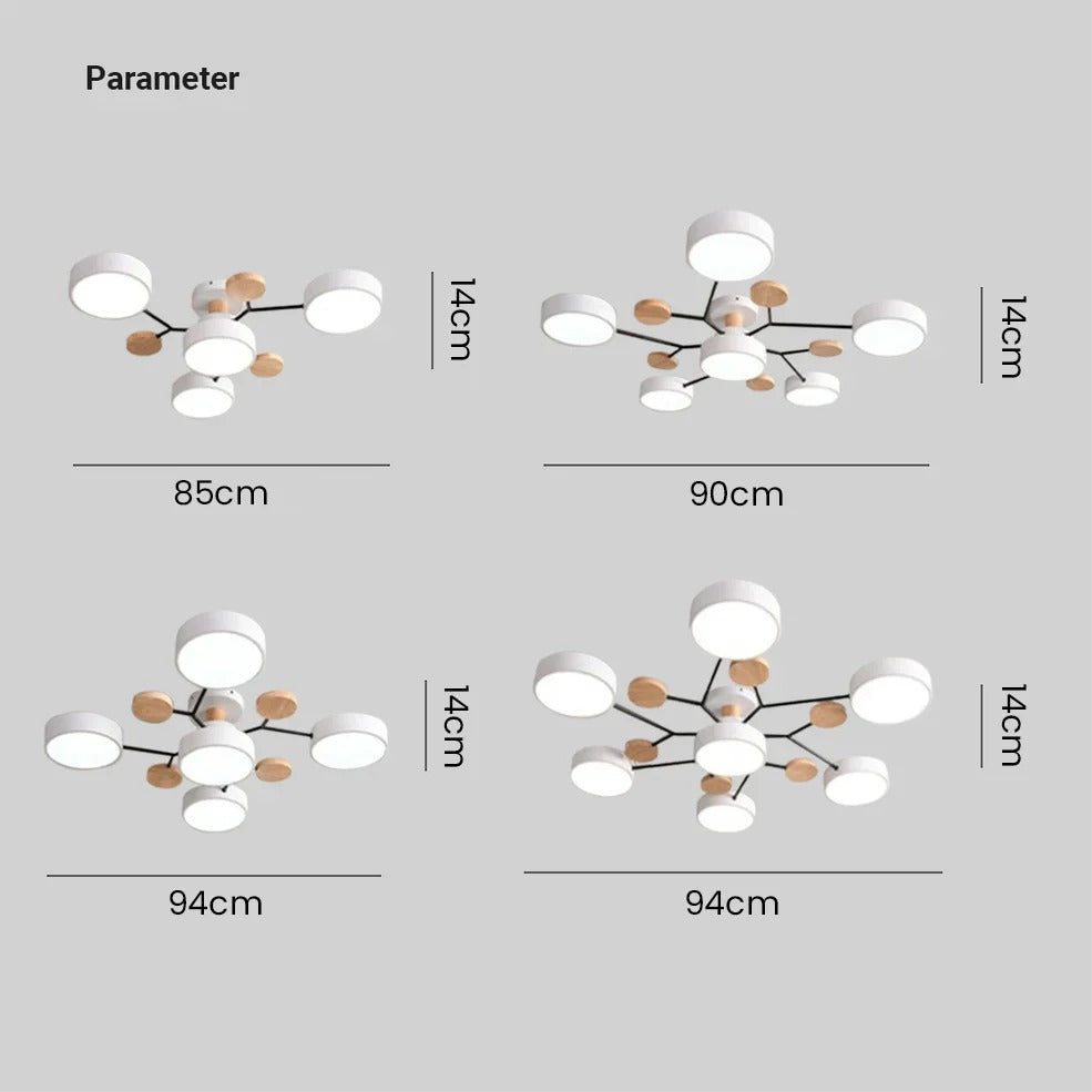 Flush Mount Ceiling Lamp, Modern LED Ceiling Light Fixture for Living Room and Bedroom – image 26