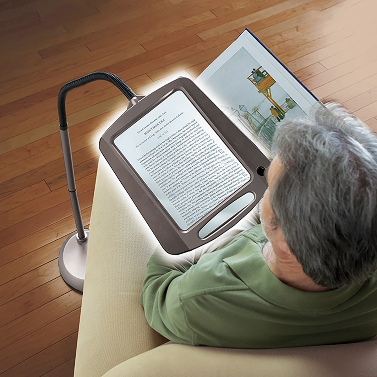 Modern Floor Lamp for Living Room, Gooseneck Reading Lamp for Bedroom