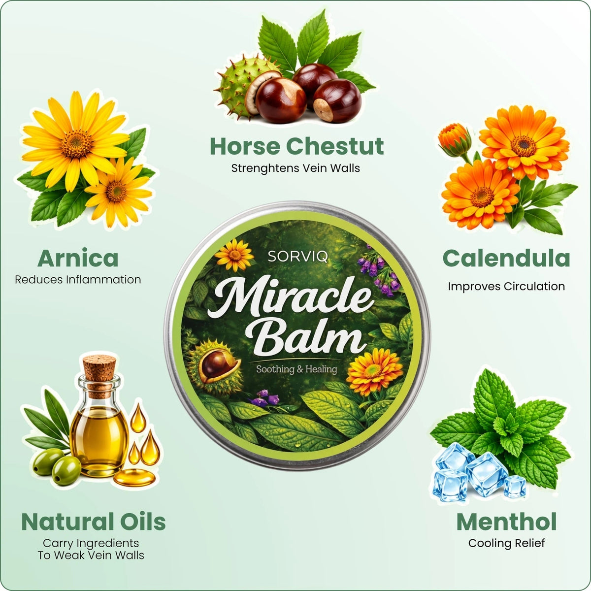 Horse Chestnut Balm, Menthol Cream with Horse Chestnut Extract