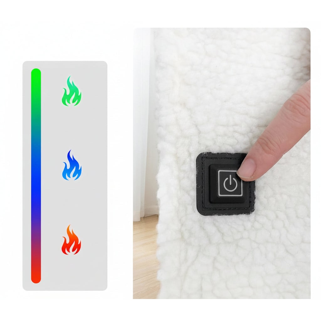 Heated Mat with Sherpa Fleece, Electric Heating Pad USB Powered – image 4
