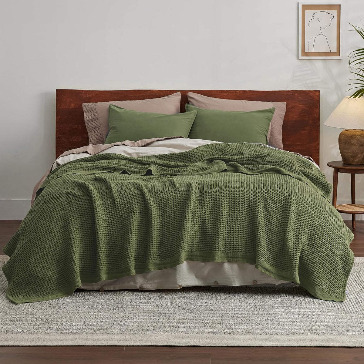 Cotton Throw Blanket, Lightweight Queen Size Blanket – image 32