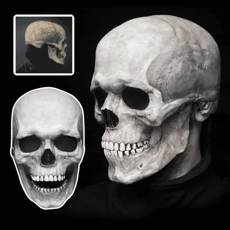 Halloween Costume Mask, Scary Skull Mask with Movable Jaw