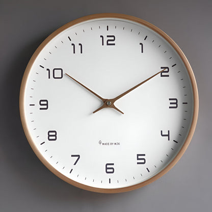 Analog Clock for Wall, Wooden Wall Clock Silent Non Ticking, Modern Nordic Wood Clock for Living Room and Kitchen